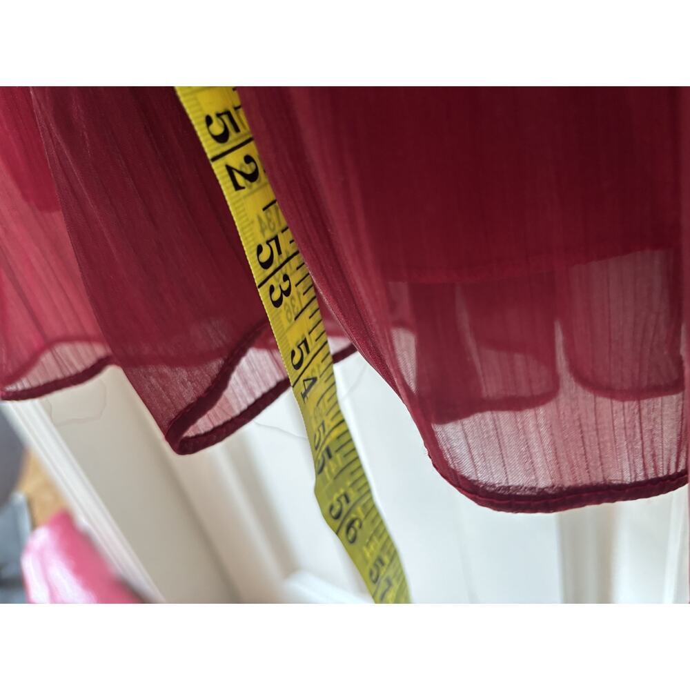 Red Tiered Ruffle Dress With Straps Size 8 - Picture 6 of 10